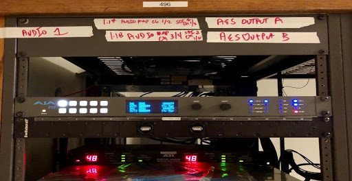 Fig. 7. Front Panel Access Configuration of Mapped AES Audio