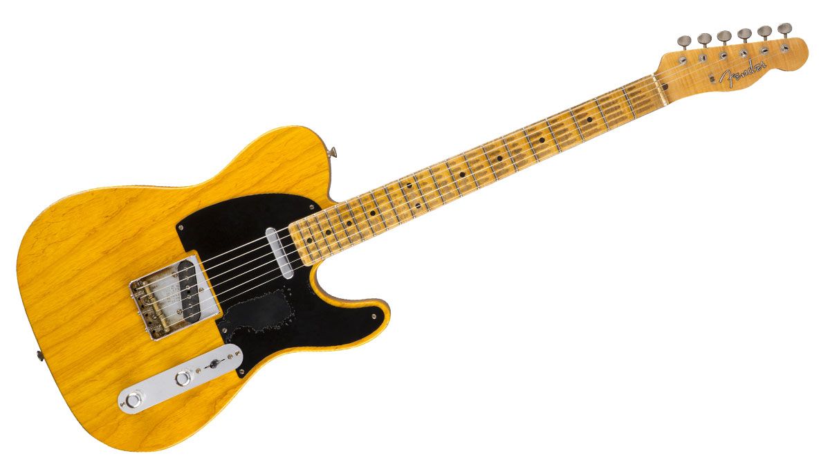 Here's Campbell's Tele from the front - note the considerable wear and tear