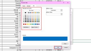 Microsoft Excel How to fill alternative colors