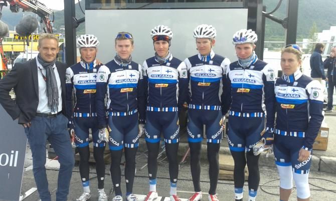 Joona Laukka with Finnish juniors at the Arctic Heroes of Tomorrow race in Troms&oslash;