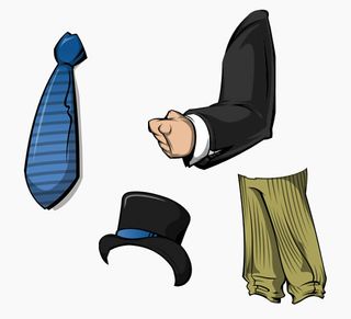Each individual character is made up from dozens of smaller sprites including different suits, cuff links, ties, hairstyles and hats