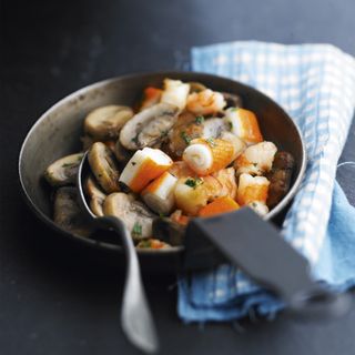 Dukan diet: Stir-Fried Garlic Prawns and Mushrooms