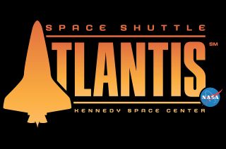 The trademarked logo for the Space Shuttle Atlantis attraction at NASA’s Kennedy Space Center Visitor Complex in Florida.
