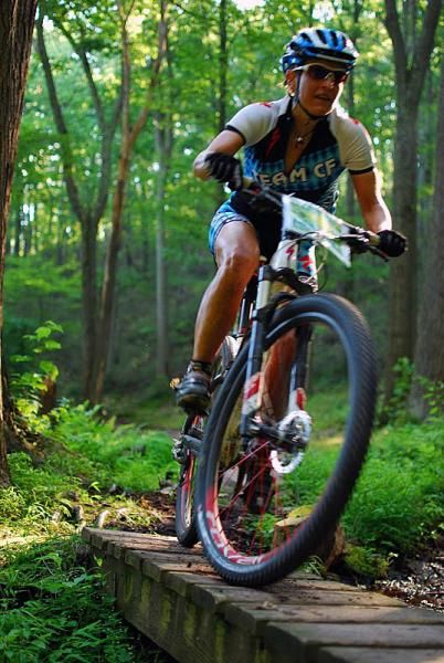 Cheryl Sornson (Team CF) is riding strong and smooth like always.