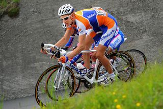 Rabobank’s Bauke Mollema at the 2010 Giro d'Italia, where the Dutchman took 12th place overall at what was his first Grand Tour