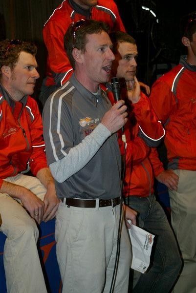 Thanking the fans and sponsors