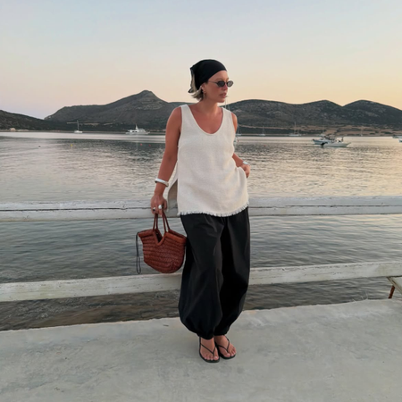 @alexisforeman wears tunic trouser trend