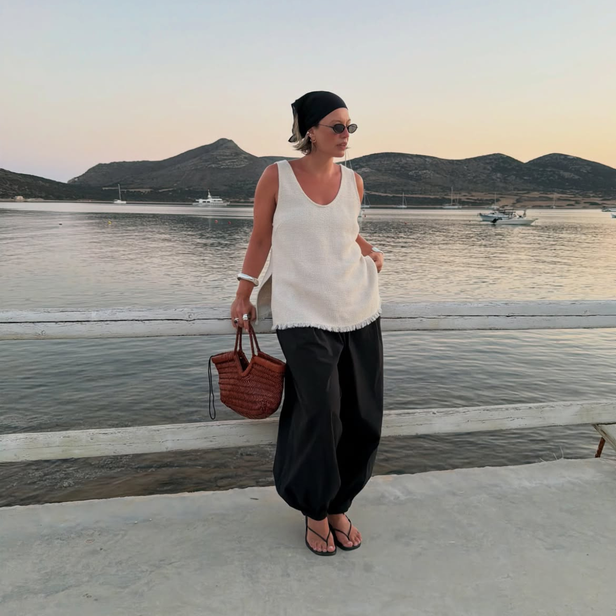 @alexisforeman wears tunic trouser trend