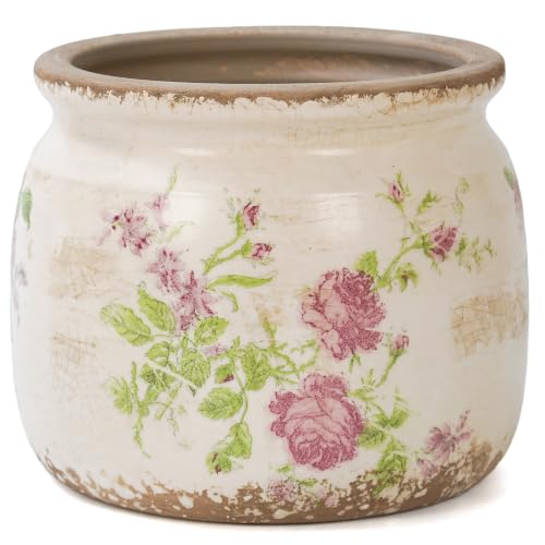 Dosayes Flower Pot,vintage Ceramic Pot for Plant With Drainage Holes