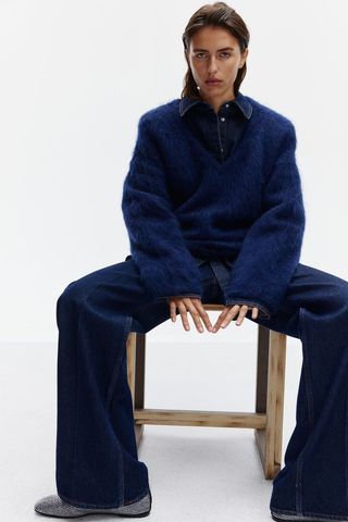 Oversized Mohair-Blend Jumper