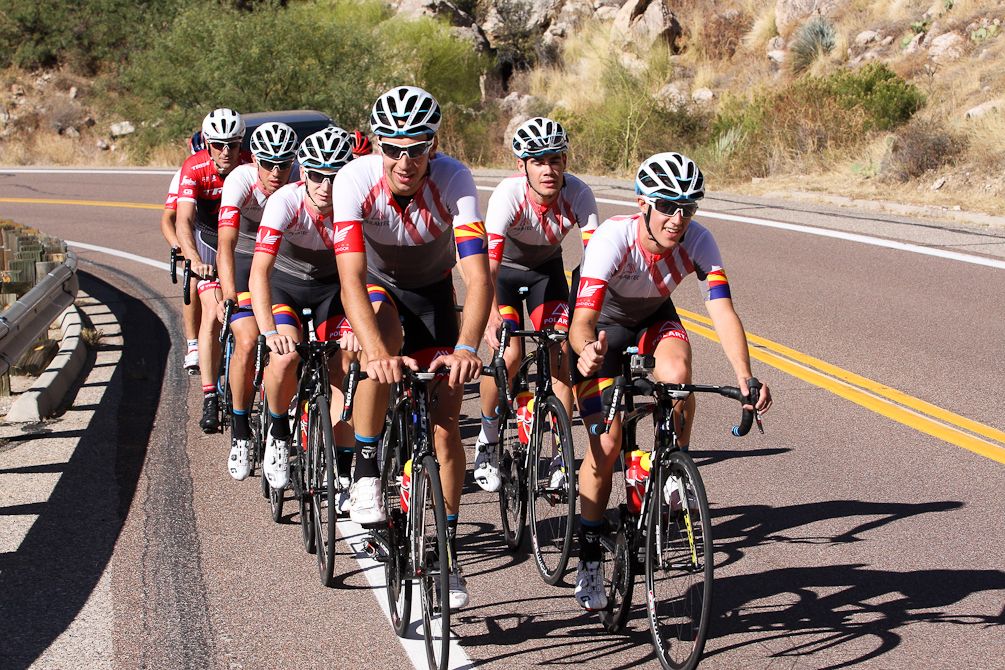 Polartec-Kometa riders climb Mt. Lemmon with Ivan Basso