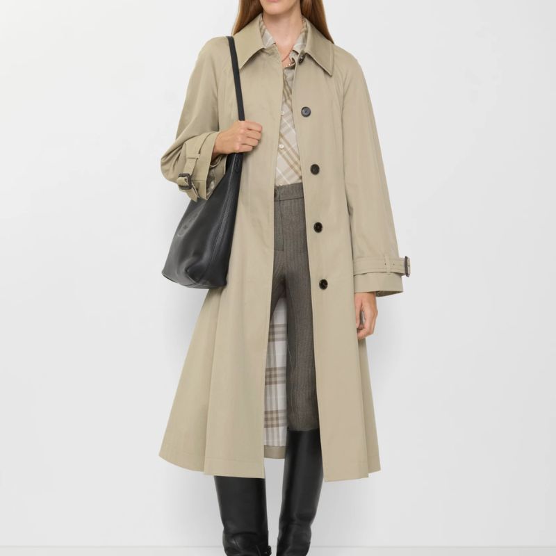 Burberry , Long Gabardine Ellingham Fit-and-Flare Car Coat
