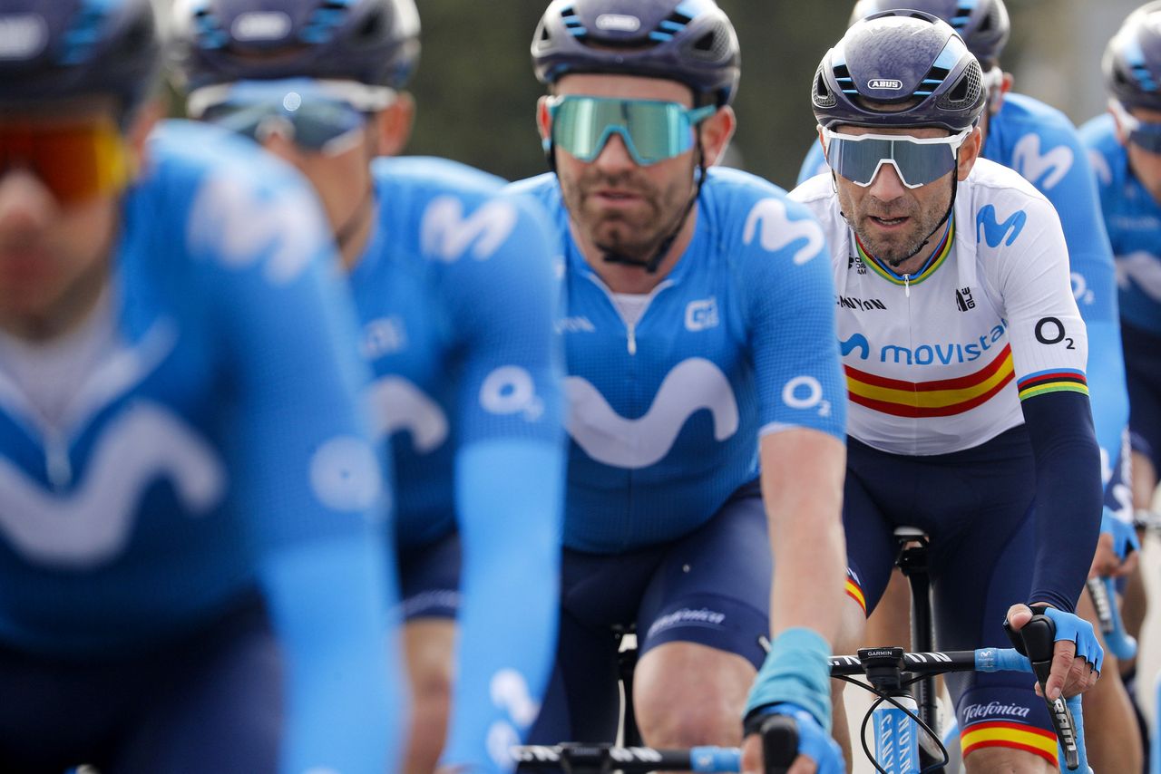 Alejandro Valverde (Movistar) had a bad day at the Volta a la Comunitat Valenciana