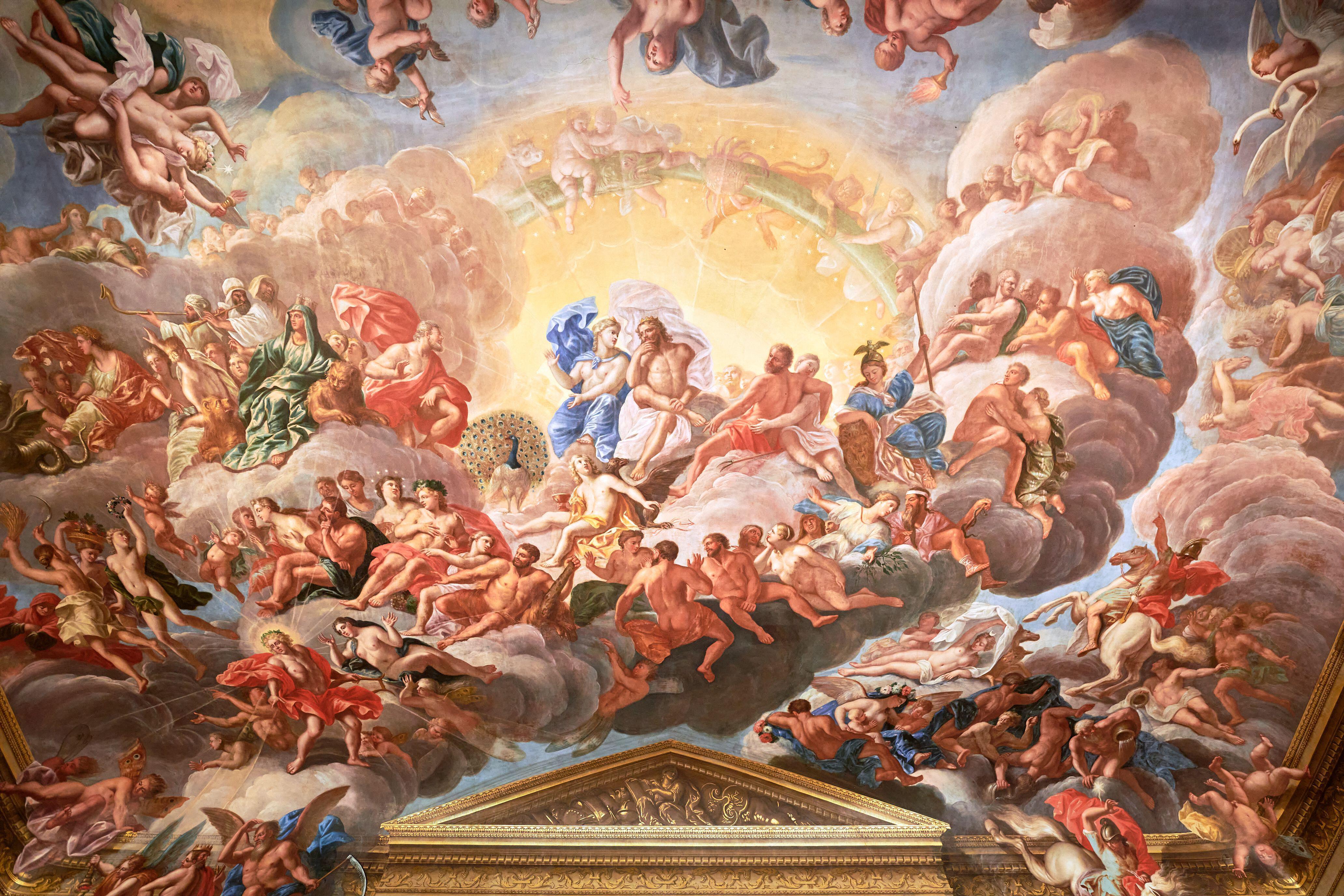 A magnificent painted ceiling