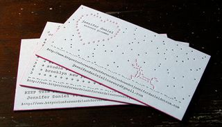 Letterpress business cards: Jennifer Daniel