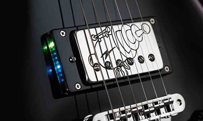 Form and function: ray gun etching on top, tuner on the side
