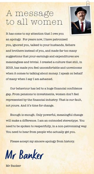 letter from NatWest to women