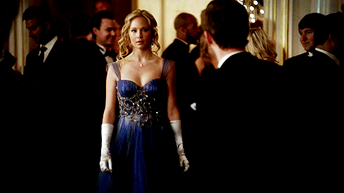 Caroline The Vampire Diaries ball gown GIF