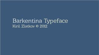 Free font: Barkentina