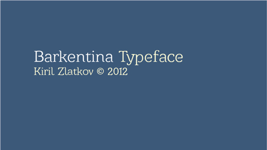 Free font: Barkentina