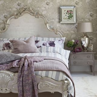 glamorous silver bedroom