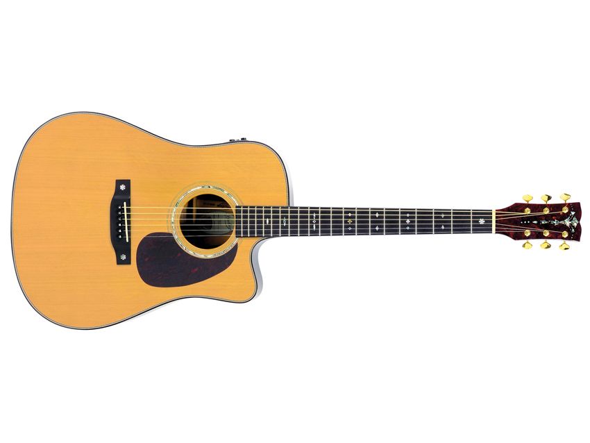 The styling reflects a bygone age of guitar.
