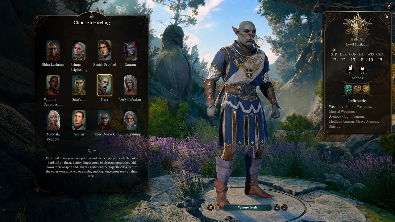 Baldur's Gate 3 hirelings