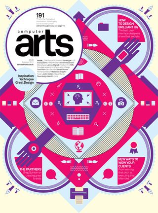 Jessica Walsh's striking cover for issue 191 of Computer Arts.