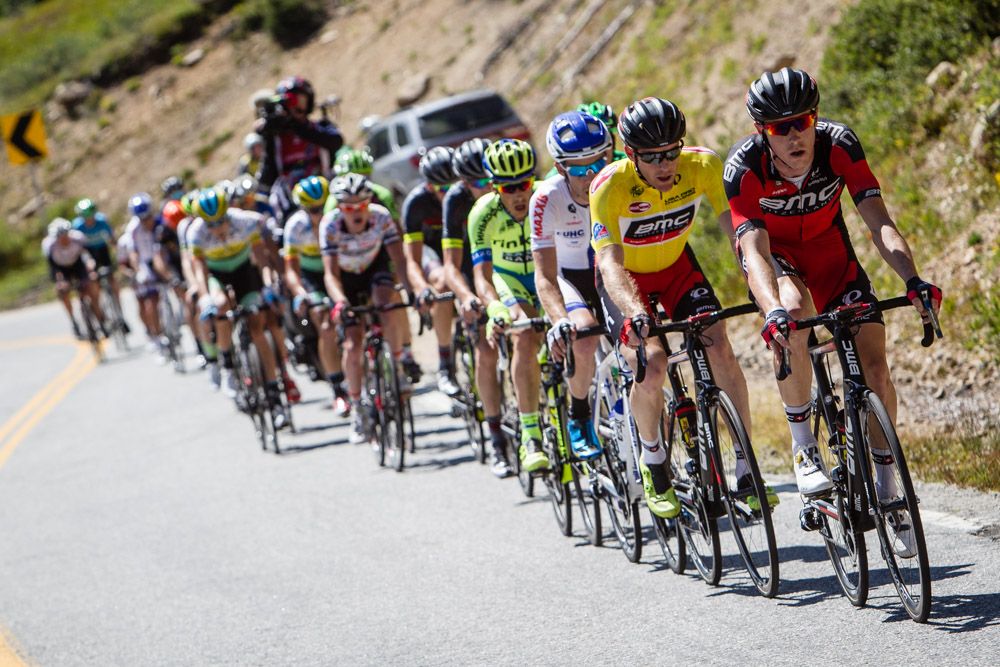 Rohan Dennis (BMC) sets pace on the front