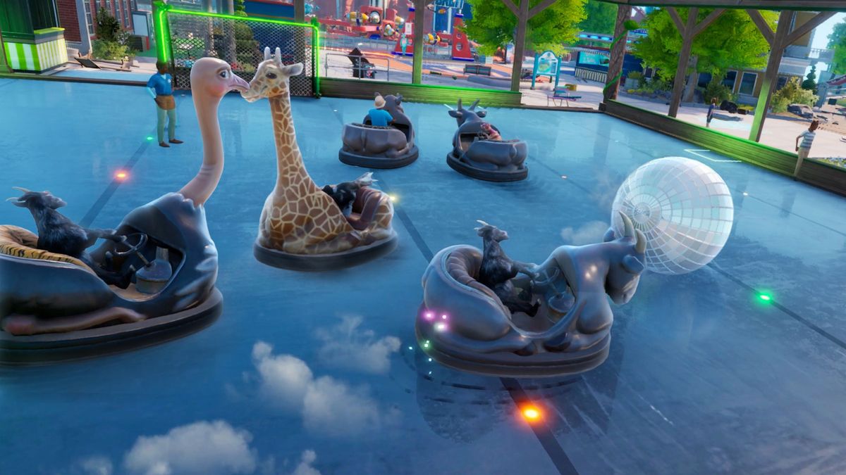 Images from Goat Simulator 3 Dizzyworld of a theme park