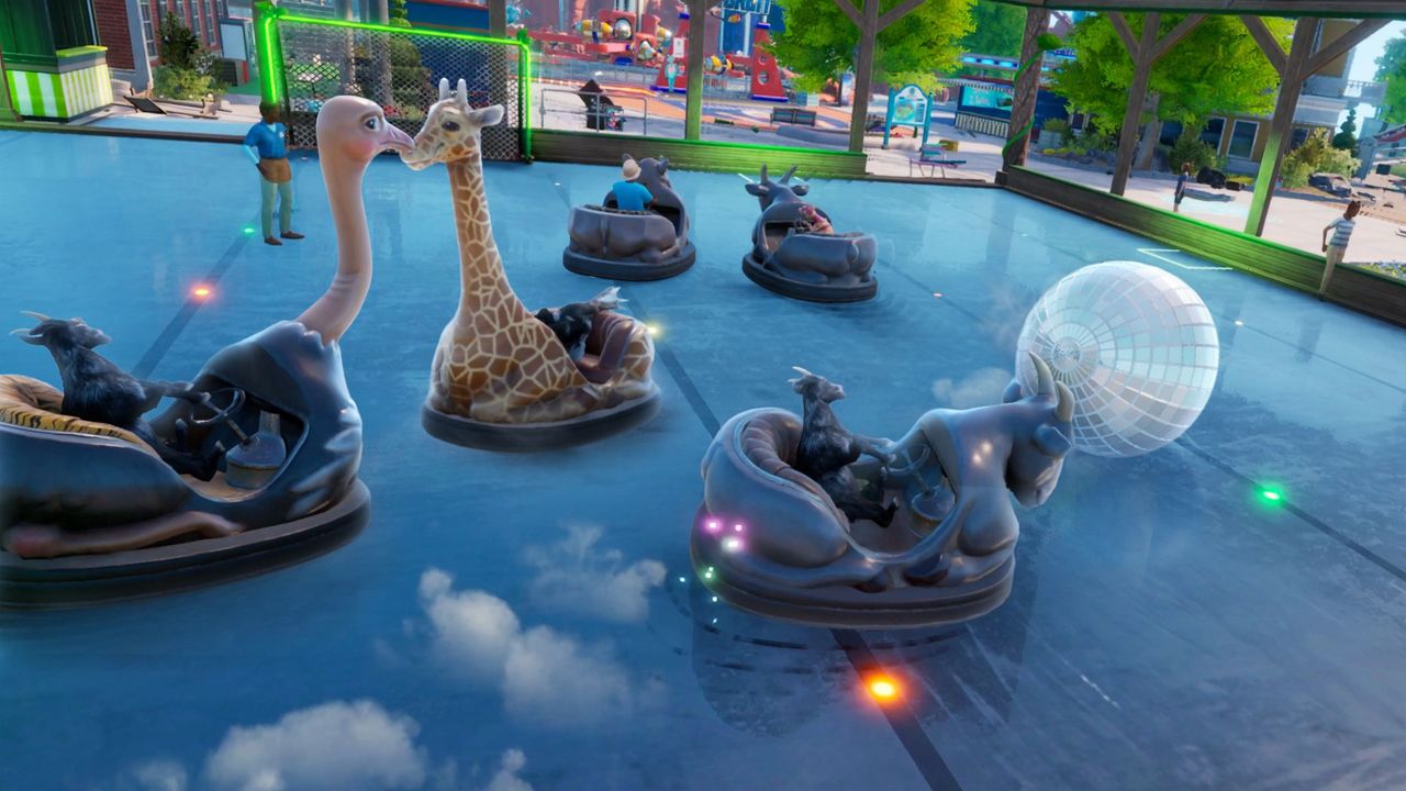 Images from Goat Simulator 3 Dizzyworld of a theme park