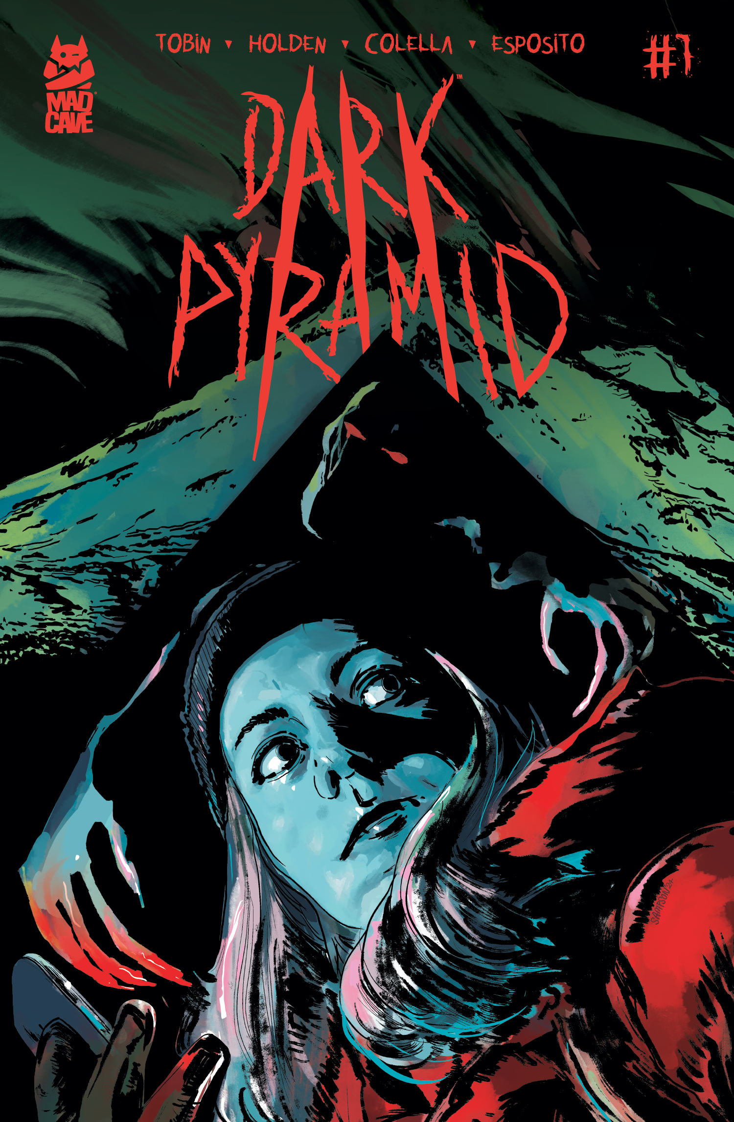 Portada variante 1:10 para Dark Pyramid #1 de Alison Sampson.