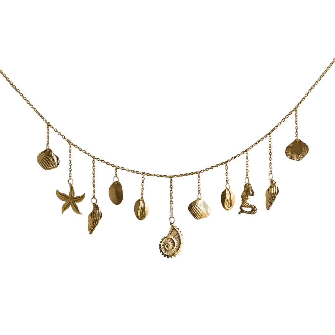 Gold Shell Garland Wall Hanging