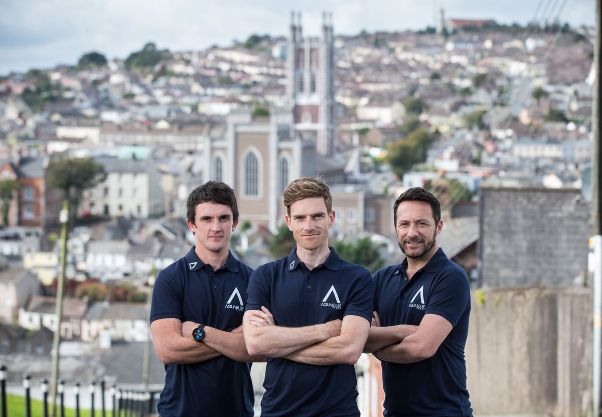 (L-R) Stephen Barrett, Martyn Irvine and Tim Barry