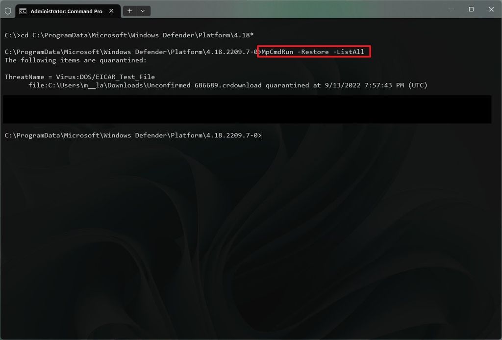 How to manage Microsoft Defender Antivirus from Command Prompt on