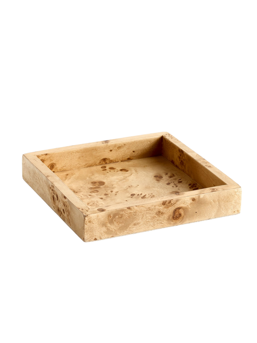 Burlwood Catchall Tray