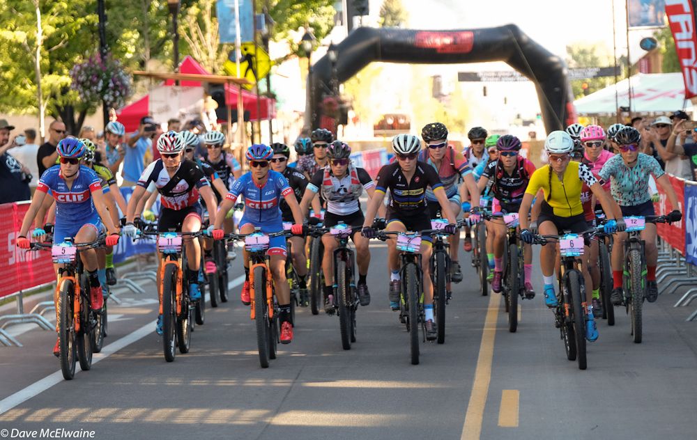 The Pro Women head out onto the course for more than four hours of racing.