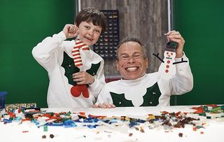 Lego Masters Christmas Special - Harry and celebrity helper Warwick Davies