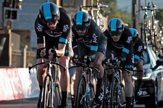 Team Sky on their way to the win
