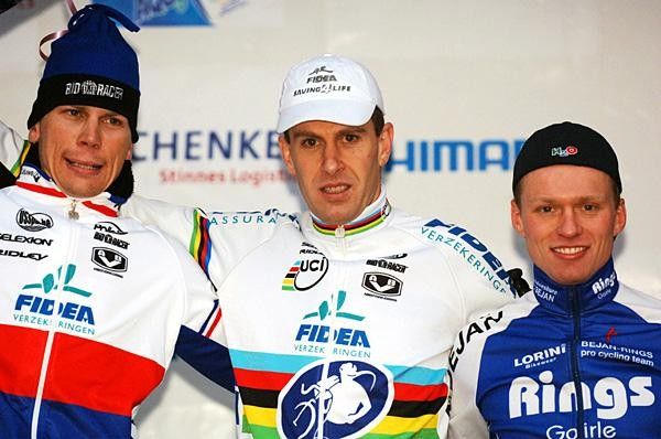 Dlask (l) finished on the podium