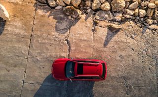 Aerial view of the Audi RS4 Avant