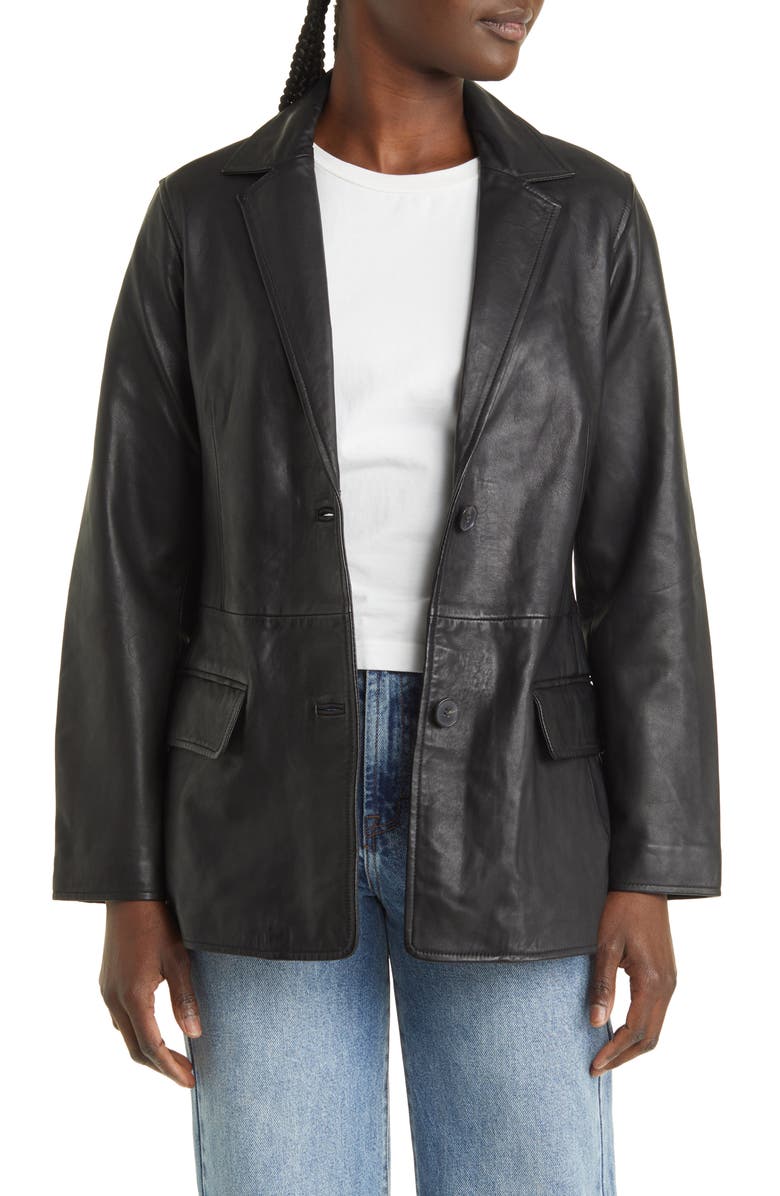Corinna Leather Blazer