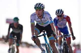 Kazakh road race champion Alexey Lutsenko (Astana) finishes third on stage 3 of the 2020 UAE Tour at Jebel Hafeet