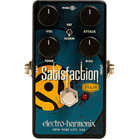 Electro-Harmonix Satisfaction Plus Fuzz Effects Pedal Black and Blue