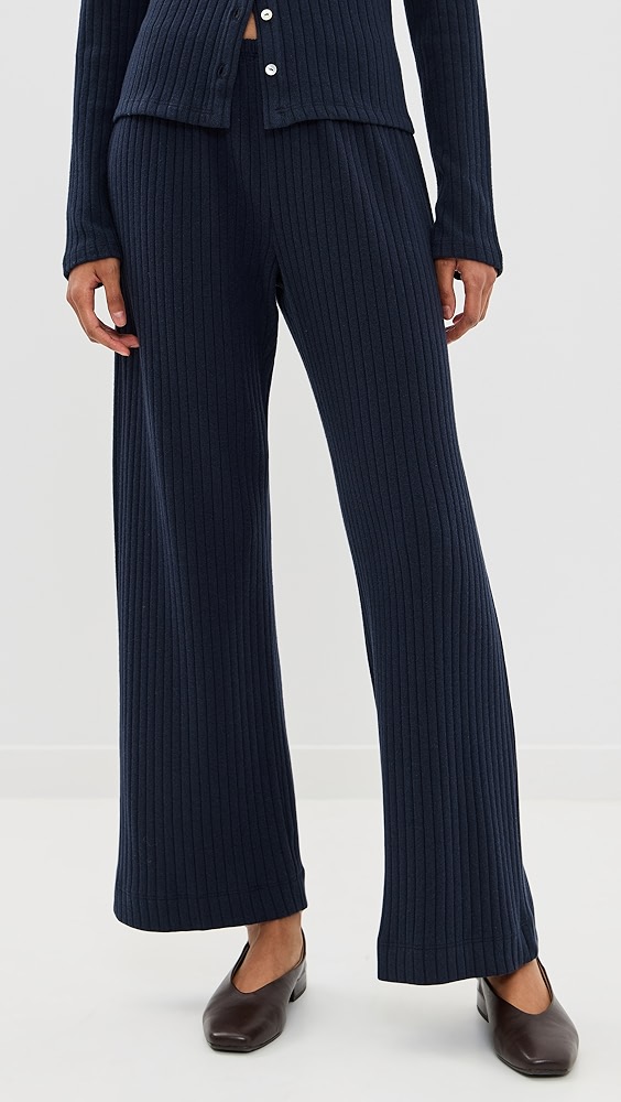 Donni. the Sweater Rib Simple Pants