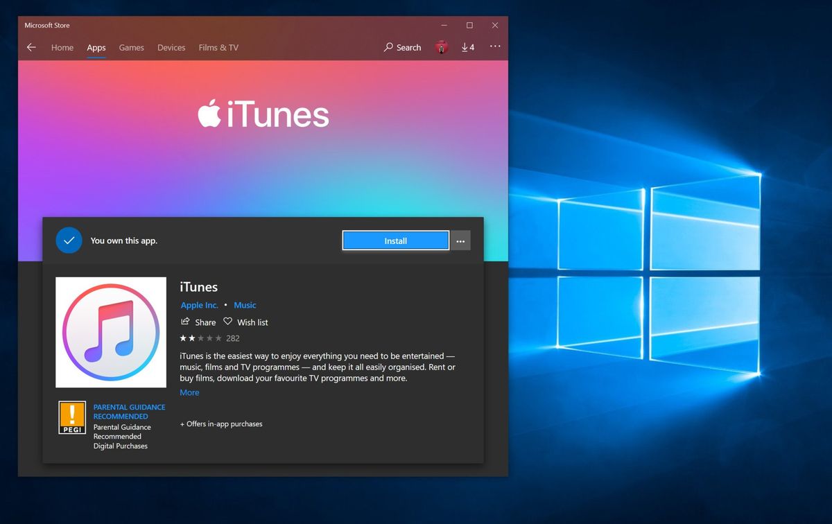 iTunes for Windows 10