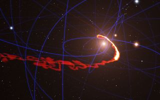 Simulation of a Gas Cloud Passing Close to Supermassive Black Hole