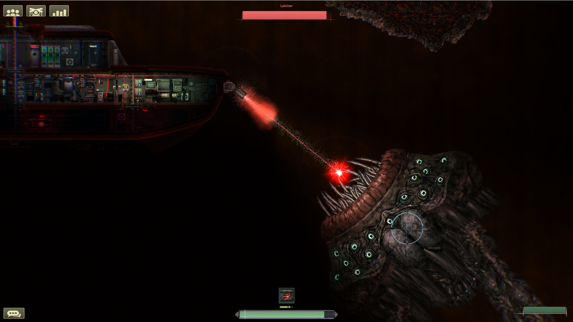 Barotrauma screenshot showing a giant worm with rows of teeth