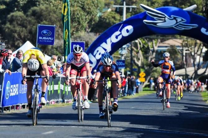 It was a photo finish between Anthony Giacoppa (Huon-Genesys) and Jesse Kerrison (Budget Forklifts)