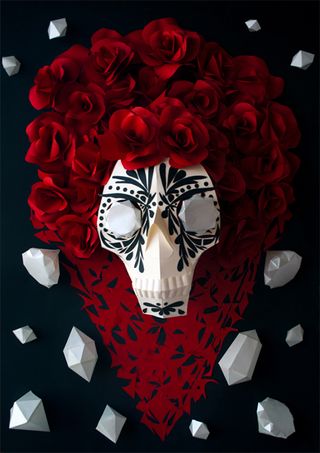 Day of the Dead paper art